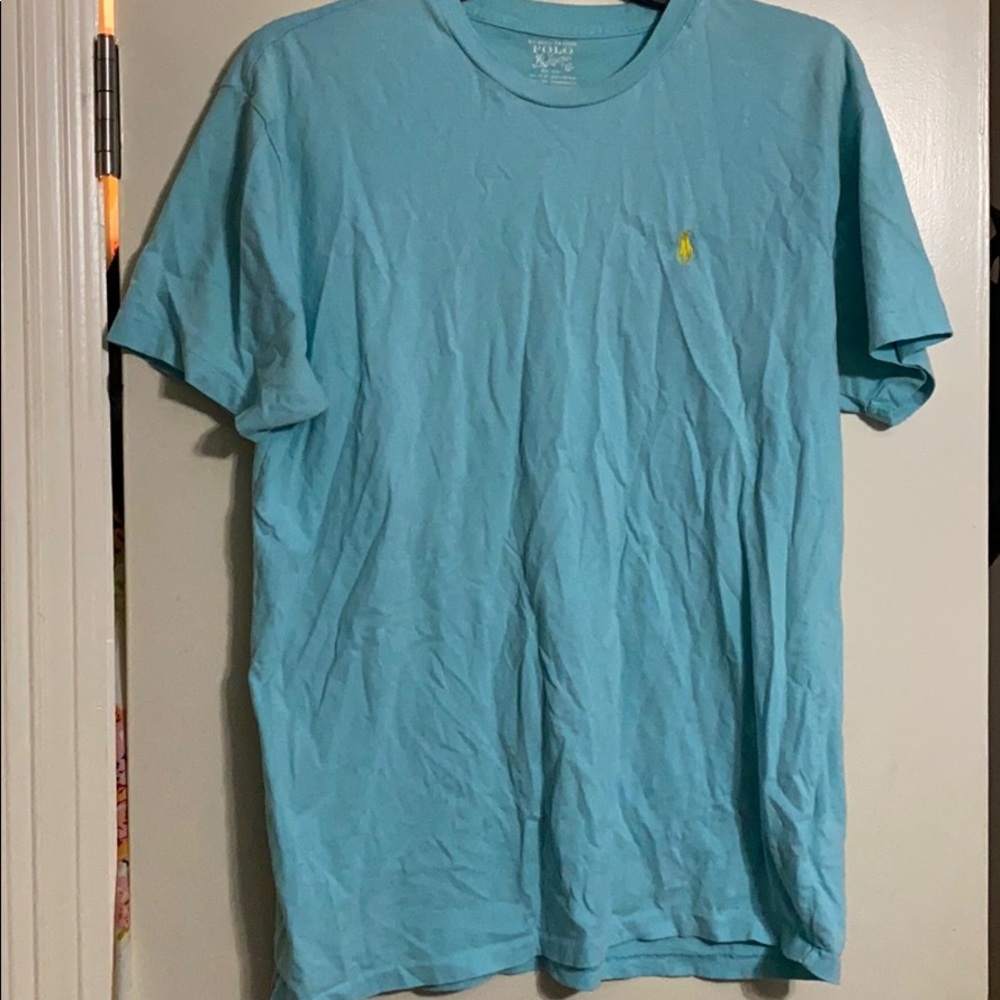 Aqua blue short sleeved Polo T-shirt